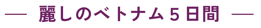 麗しのベトナム5日間